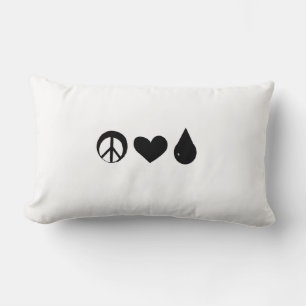 Rectangle Peace Love Colostrum lumbar coussin de soutien