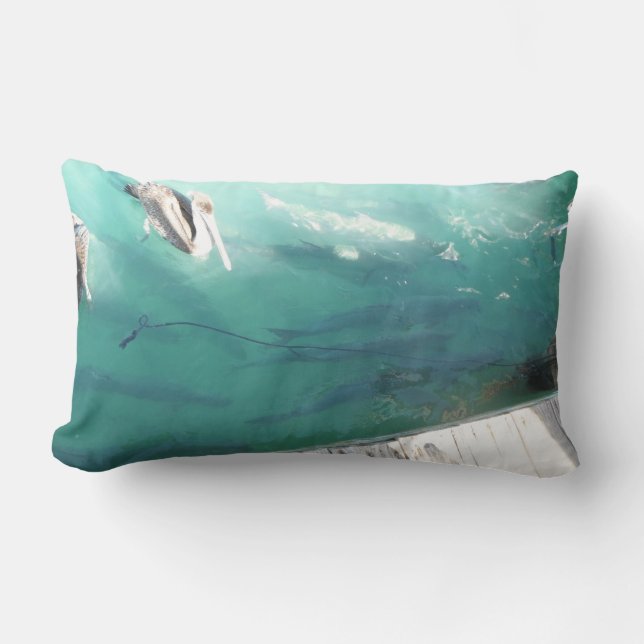 Rectangle Pêcher vers le bas le coussin de tarpon (Recto)