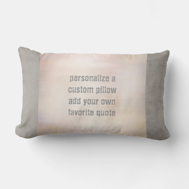Rectangle personnalisé ajouter votre devis coussin rose et g (Recto)