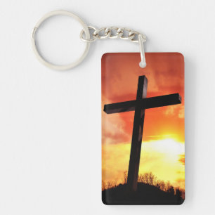 Rectangle personnalisé Porte - clé croisé de P