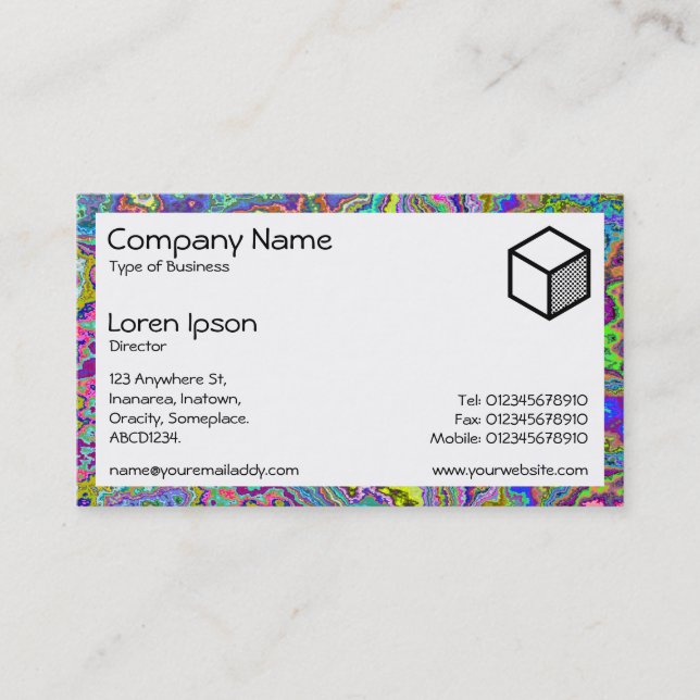 Rectangle - Pizzazz Mineral Business Card (Front)