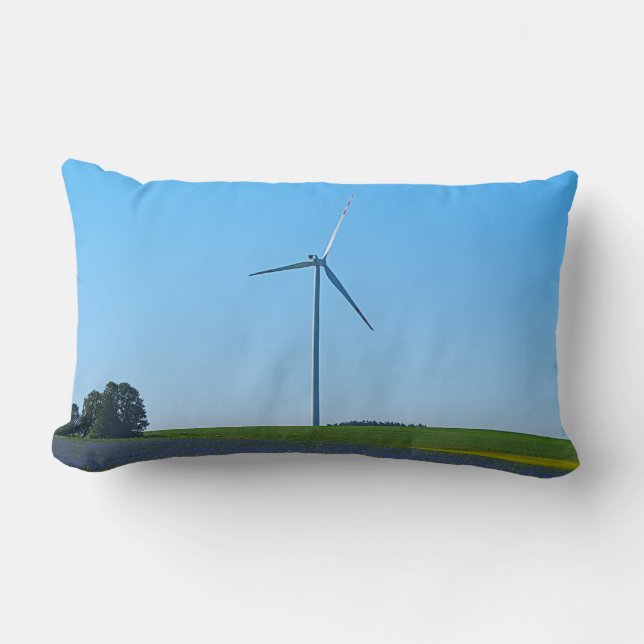 Rectangle Plante d'énergie éolienne - Coussin (Recto)