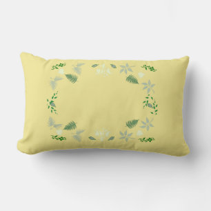 Rectangle Plantes Feuilles Vertes Nature Jet Coussin