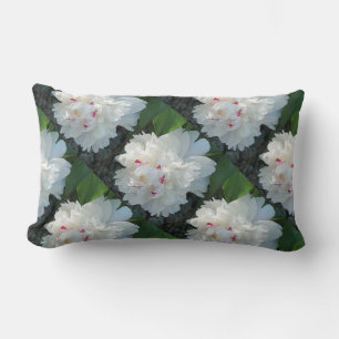 Rectangle Précieux Peony Lumbar Coussin