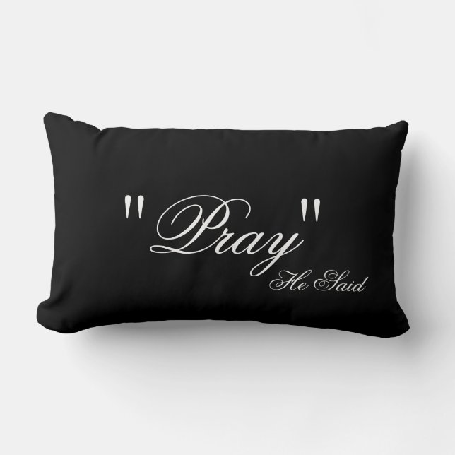 Rectangle Priez-le a dit le coussin (Recto)