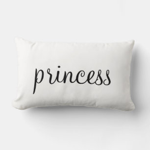 Rectangle Princesse typographie pour sa chambre coussin