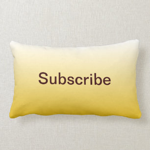 Rectangle Promotionnels jaunes souscrivent le coussin de