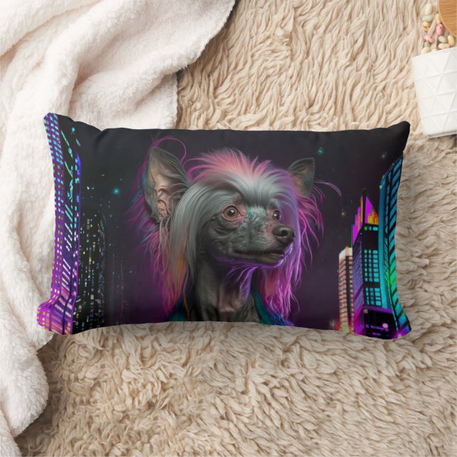 Rectangle Punky the Chinese Crested Chig Coussin (Couverture)