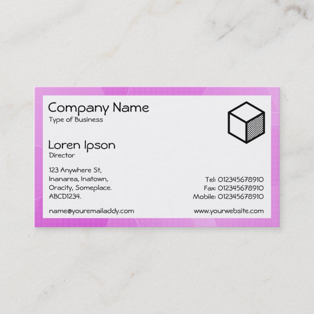 Rectangle - Purple Curves Business Card (Front)