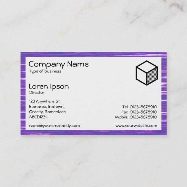 Rectangle - Purple Lake Business Card (Front)