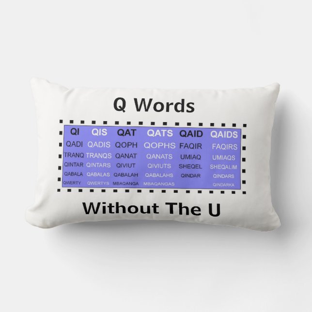 Rectangle Q Mots sans coussin U lombaire (Recto)