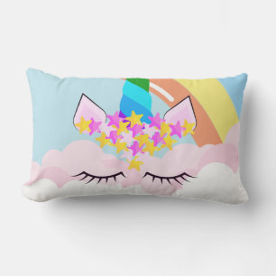 Rectangle Rainbow Unicorn dans le Coussin Lumbar Sky Toddler