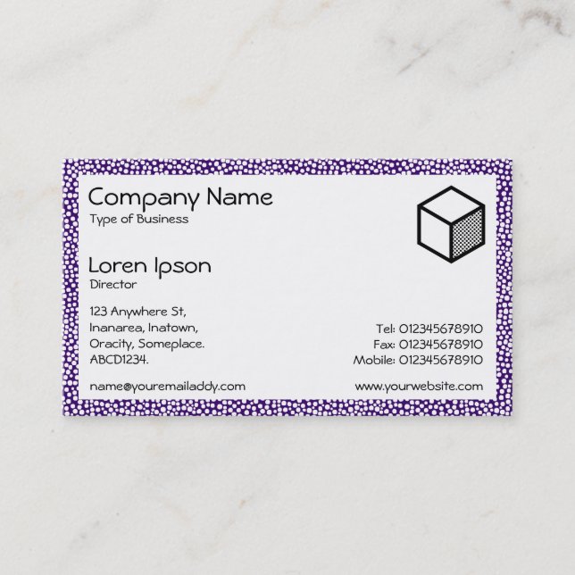Rectangle - Random Spots 02 - Deep Purple Business Card (Front)