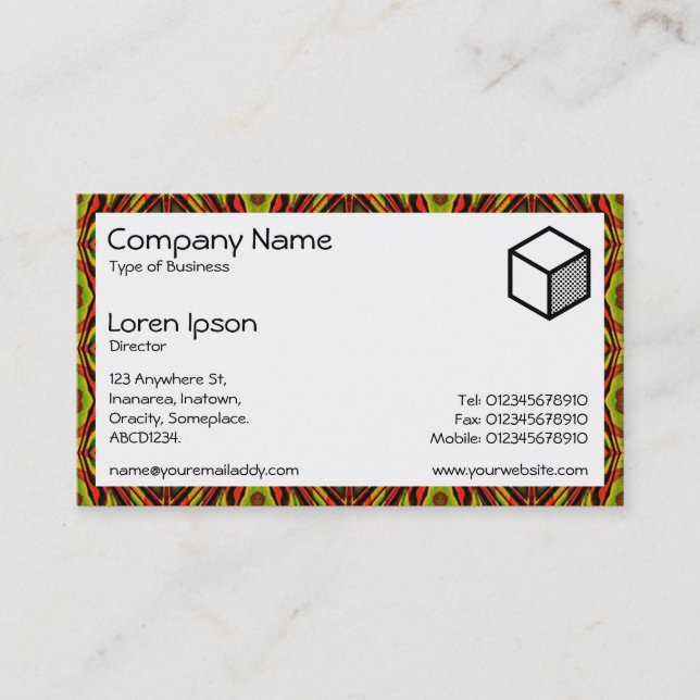 Rectangle - Rectangle - Geometric Abstract Business Card (Front)