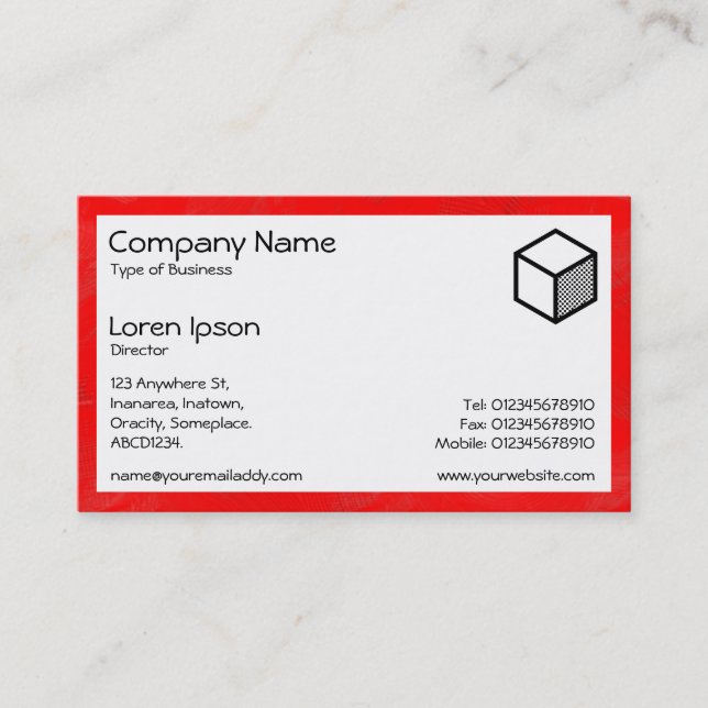 Rectangle - Red Paint Business Card (Front)