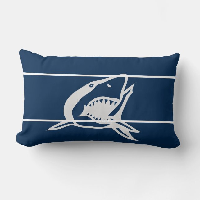 Rectangle Requin bleu sur coussin (Recto)