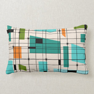 Rectangle Rétro grille et coussin lombaire de Starbursts