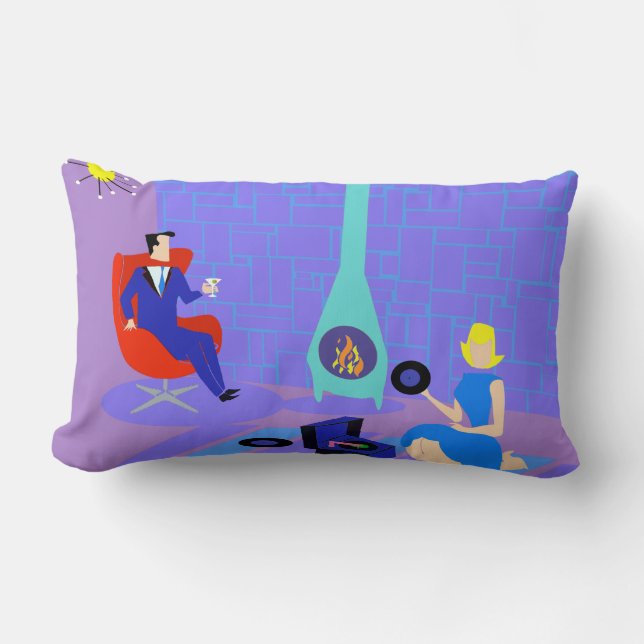 Rectangle Rétro même à la maison le coussin lombaire (Recto)