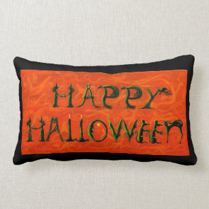 Rectangle RÉVERSIBLE lombaire de coussin de Halloween
