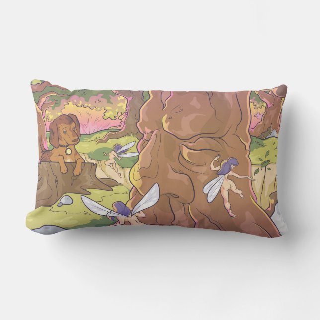 Rectangle Rory dans la forêt magique : Coussin (Recto)
