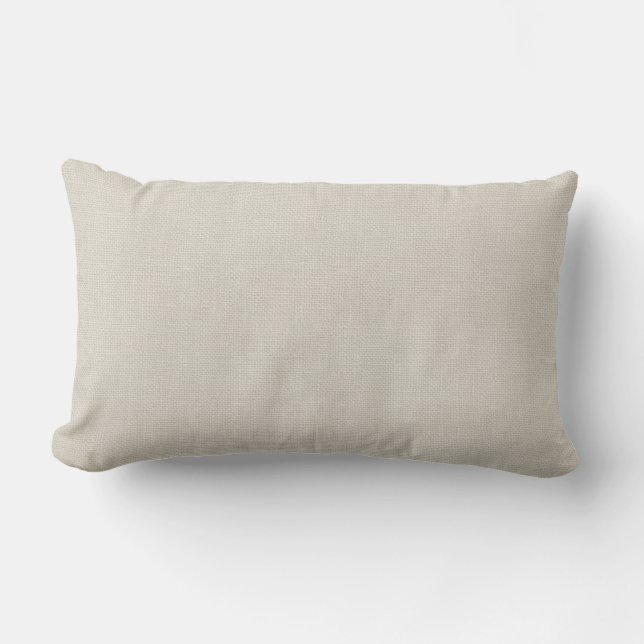 Rectangle Rustique Ivory Faux Burlap Coussin extérieur (Recto)
