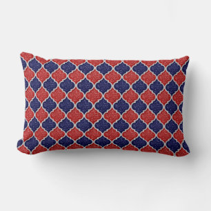 Rectangle Séquins MQF - COUSSIN rouge-blanc-bleu foncé-LUMBA