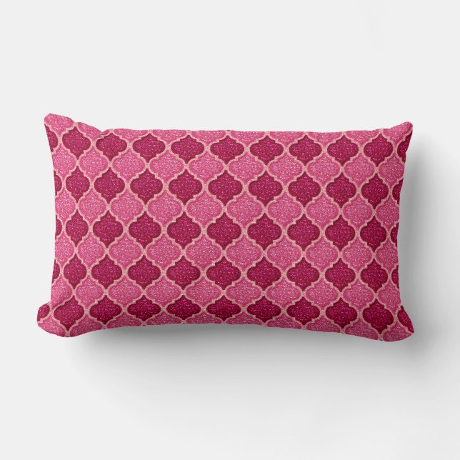 Rectangle Séquins MQF-Pink-Magenta-LUMBAR COUSSIN (Recto)