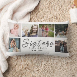 Rectangle Sœurs pour toujours – Coussin de photo personnalis