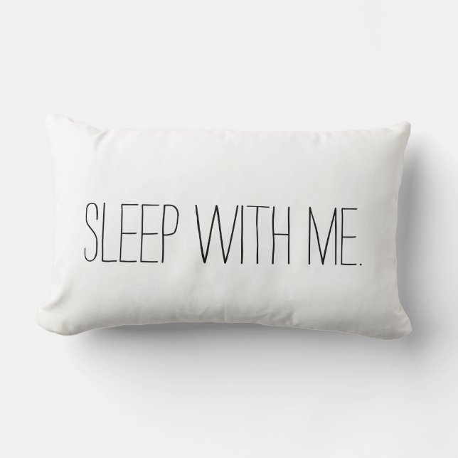 Rectangle Sommeil avec moi coussin drôle de chambre à (Recto)