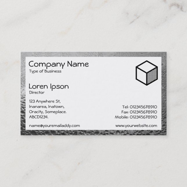 Rectangle - Steamy Window Business Card (Front)