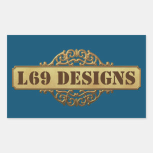 rectangle sticker "L designs logo"