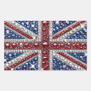 Rectangle sticker with British Colours