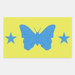 Rectangle sticker with Flag of Bady Bassit, Brazil