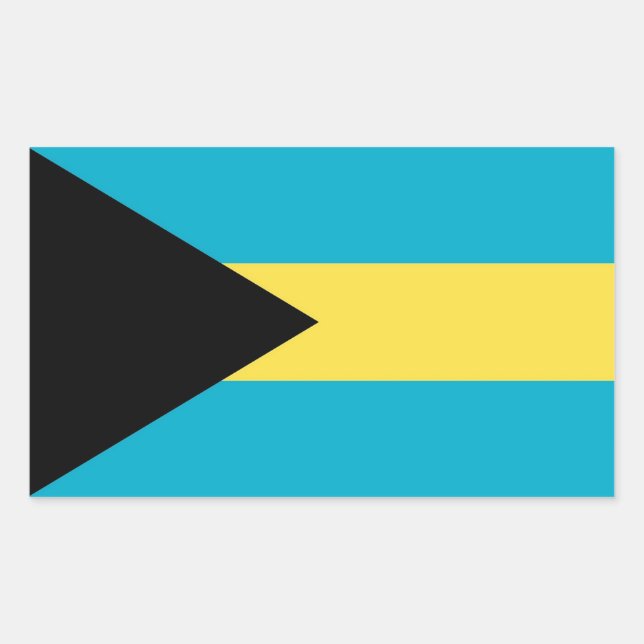 Rectangle sticker with Flag of Bahamas (Front)