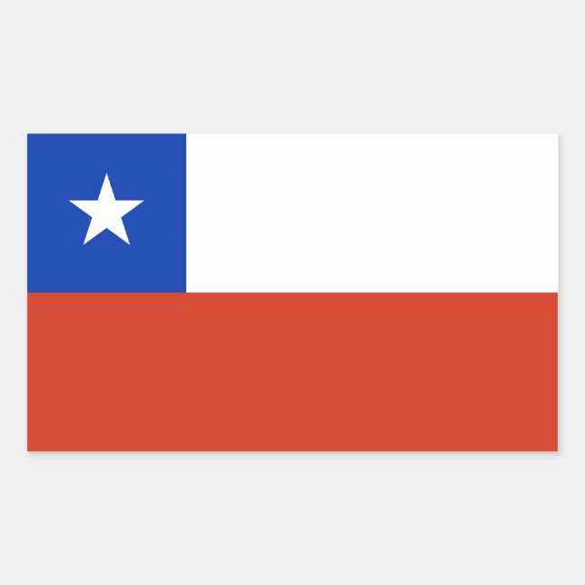 Rectangle sticker with Flag of Chile (Front)