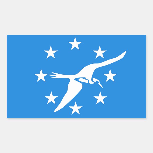 Rectangle sticker with Flag of Corpus Christi (Front)