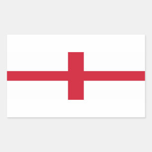 Rectangle sticker with Flag of England