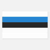 Rectangle sticker with Flag of Estonia