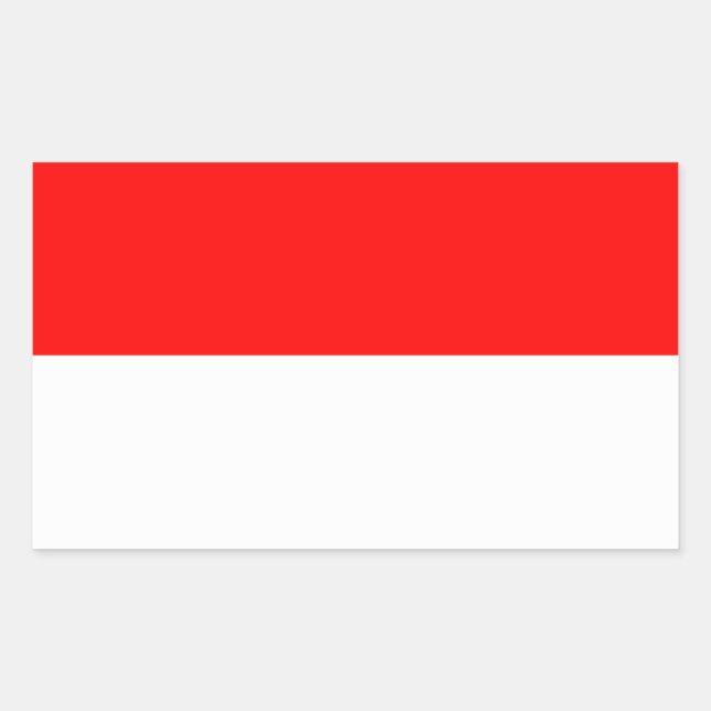 Rectangle sticker with Flag of Indonesia (Front)