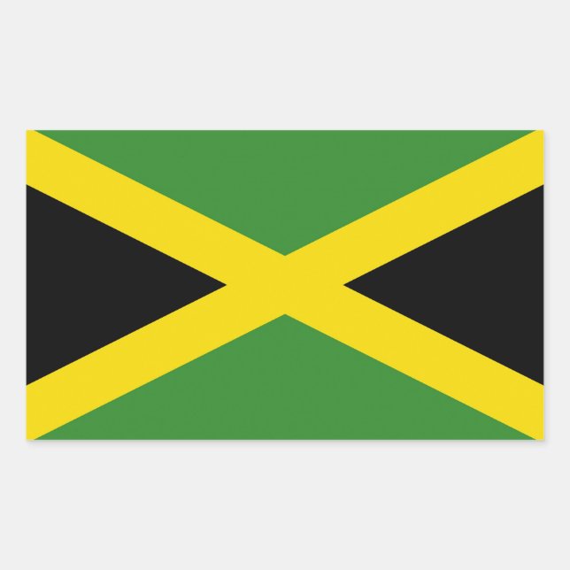 Rectangle sticker with Flag of Jamaica (Front)