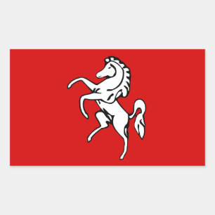 Rectangle sticker with Flag of Kent, England