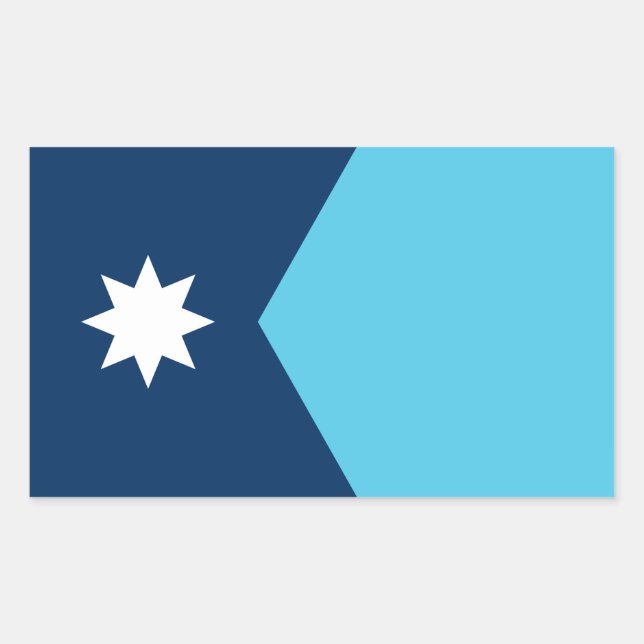 Rectangle sticker with Flag of Minnesota, USA (Devant)