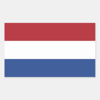 Rectangle sticker with Flag of Netherlands