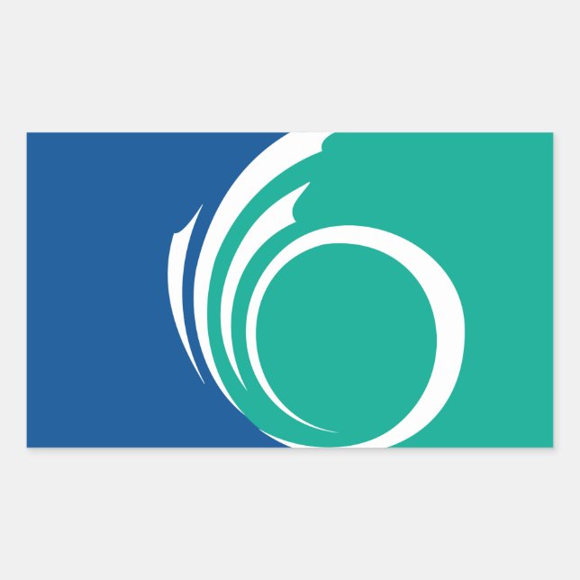 Rectangle sticker with Flag of Ottawa, Canada (Devant)