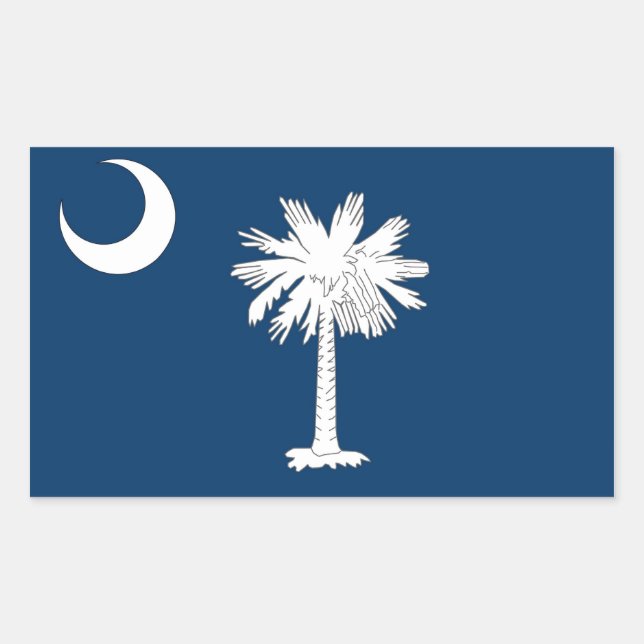 Rectangle sticker with Flag of South Carolina (Front)