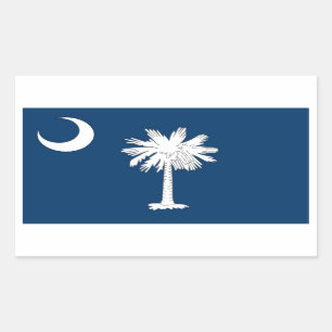 Rectangle sticker with Flag of South Carolina