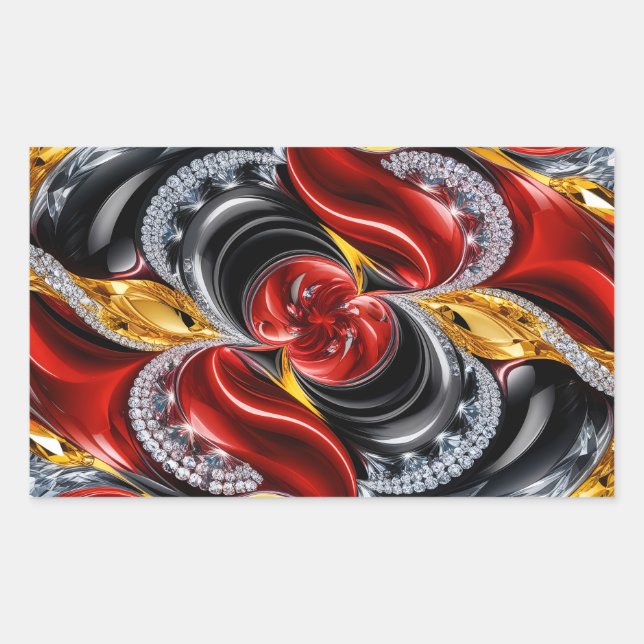 Rectangle sticker with German Colours (Front)