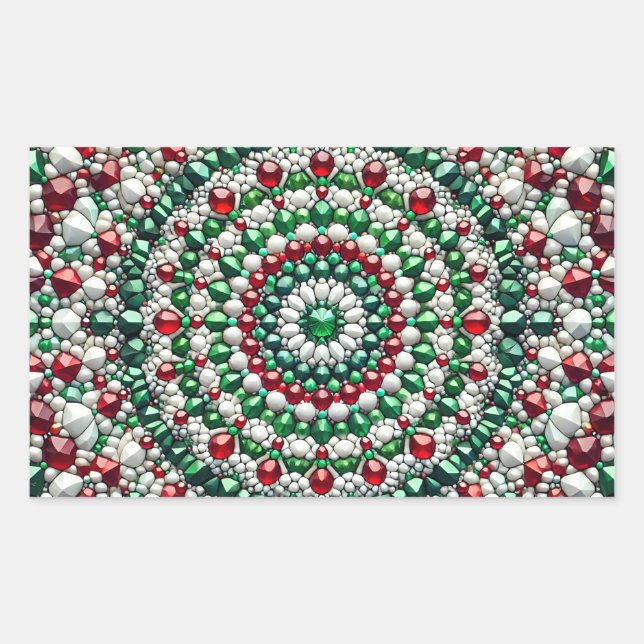 Rectangle sticker with Italian Colours (Front)