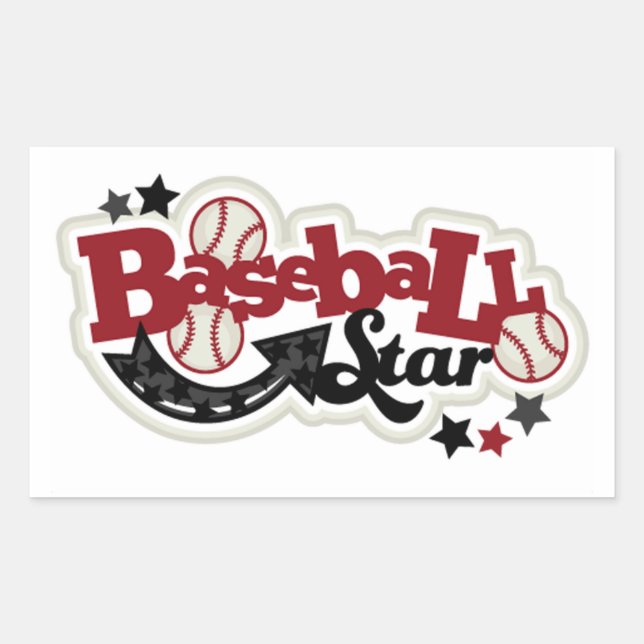 Rectangle Stickers/Baseball Star Sticker (Front)