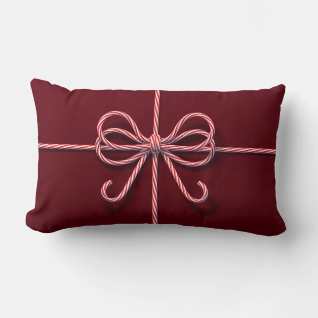 Rectangle Sucre de canne Bow Lumbar Coussin (Recto)